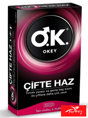 Презервативы в Турции Okey Çifte Haz  Prezervatif