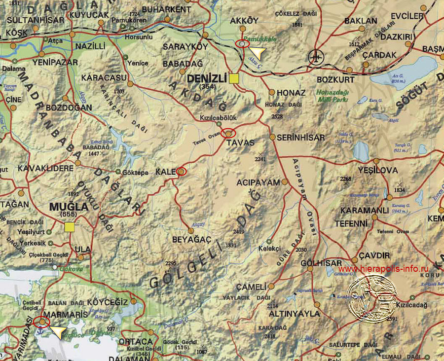 Фо Памуккале на карте TURKEY