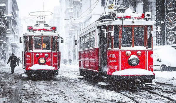 Маршрут движения исторического трамвая в Стамбуле